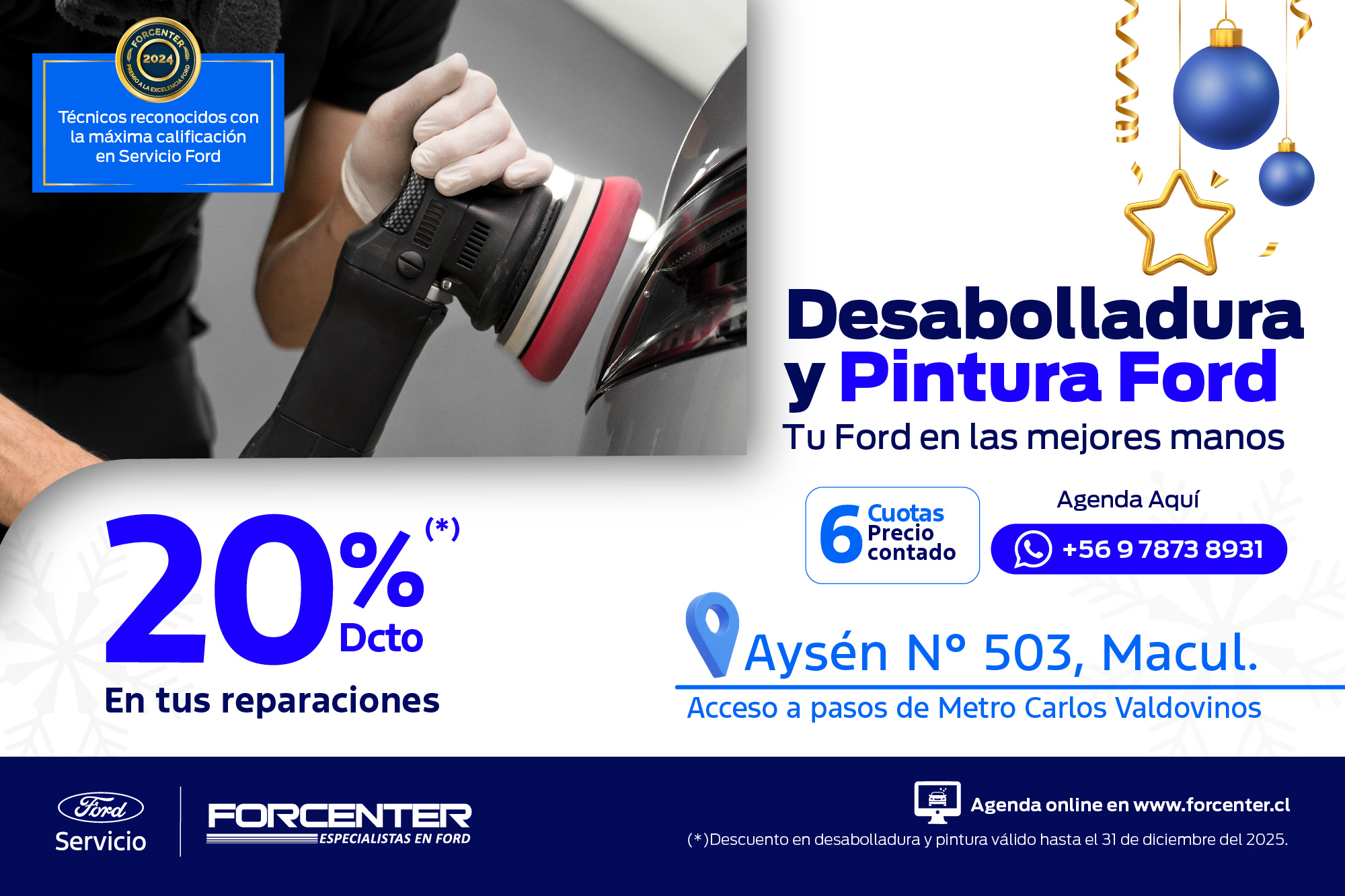 Desabolladura y pintura Ford 